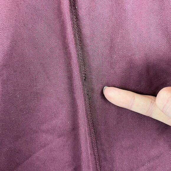 Vintage Styles To Go Women's Skirt Size 6 Maroon Chambray Denim A-Line Prairie - Picture 3 of 7